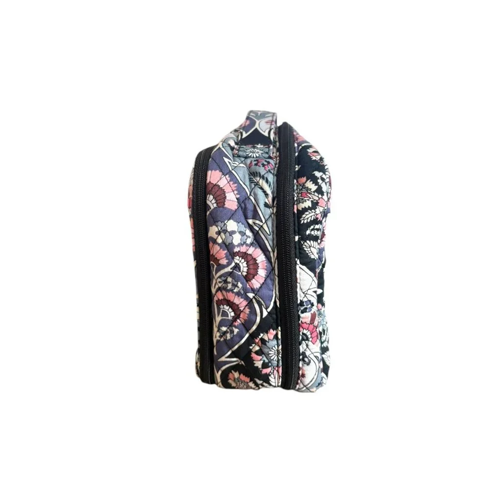 Vera Bradley Medium Iconic‎ Blush & Brush Makeup Case Ornate Blooms Travel Bag